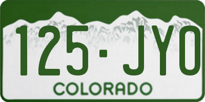 CO license plate 125JYO