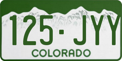 CO license plate 125JYY