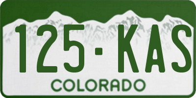 CO license plate 125KAS