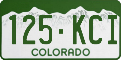 CO license plate 125KCI