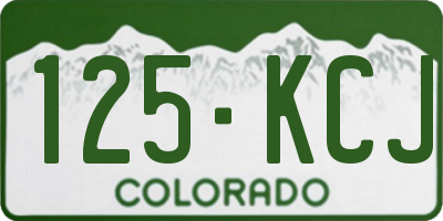 CO license plate 125KCJ