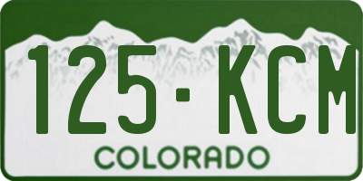 CO license plate 125KCM