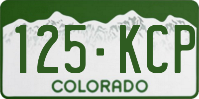 CO license plate 125KCP