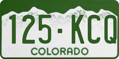 CO license plate 125KCQ