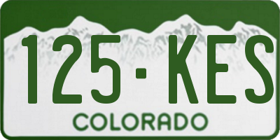CO license plate 125KES