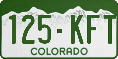 CO license plate 125KFT