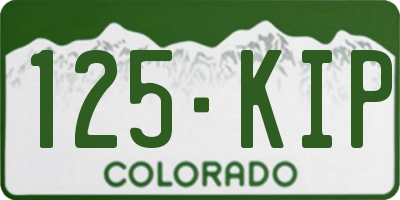 CO license plate 125KIP