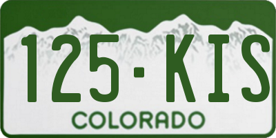 CO license plate 125KIS