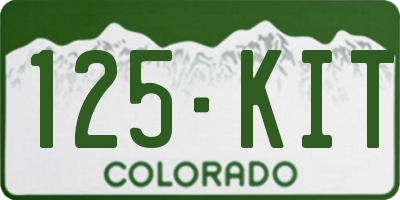 CO license plate 125KIT