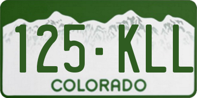 CO license plate 125KLL