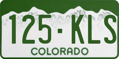 CO license plate 125KLS