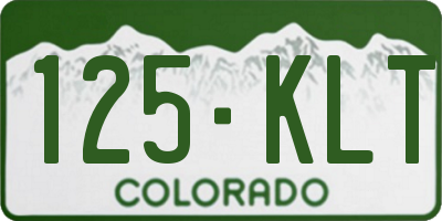 CO license plate 125KLT