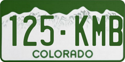 CO license plate 125KMB