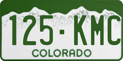 CO license plate 125KMC