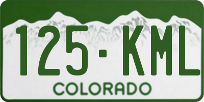 CO license plate 125KML