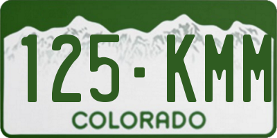 CO license plate 125KMM