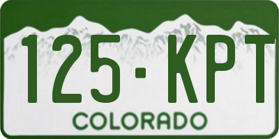 CO license plate 125KPT
