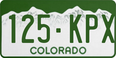 CO license plate 125KPX