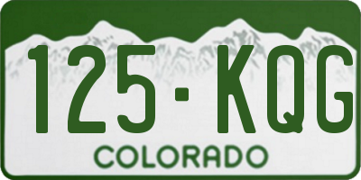 CO license plate 125KQG