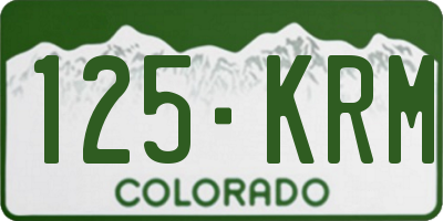 CO license plate 125KRM