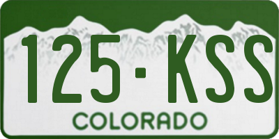 CO license plate 125KSS
