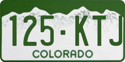 CO license plate 125KTJ