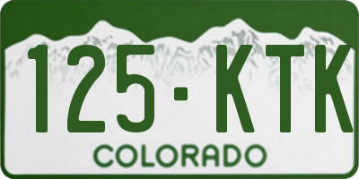CO license plate 125KTK