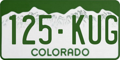 CO license plate 125KUG