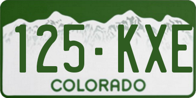 CO license plate 125KXE