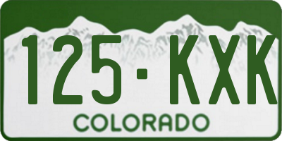 CO license plate 125KXK