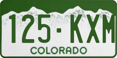 CO license plate 125KXM
