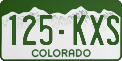 CO license plate 125KXS
