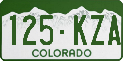 CO license plate 125KZA