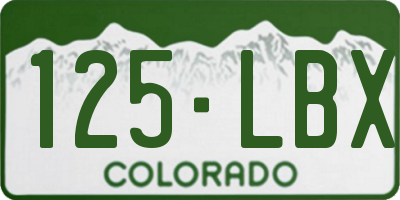 CO license plate 125LBX