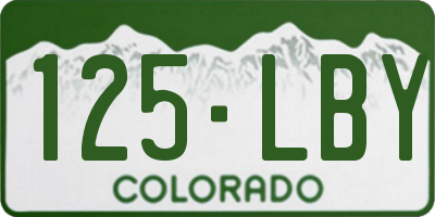 CO license plate 125LBY