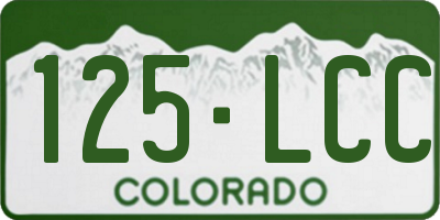 CO license plate 125LCC