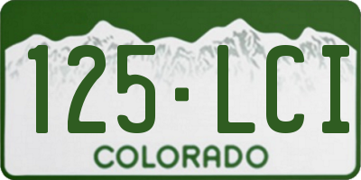 CO license plate 125LCI