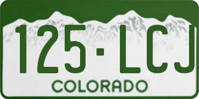 CO license plate 125LCJ