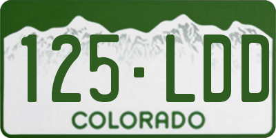CO license plate 125LDD