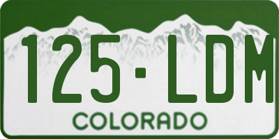 CO license plate 125LDM
