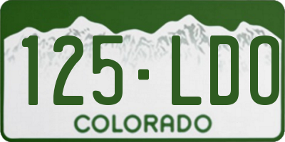 CO license plate 125LDO