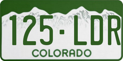 CO license plate 125LDR
