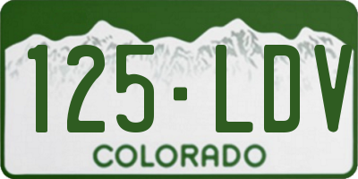 CO license plate 125LDV