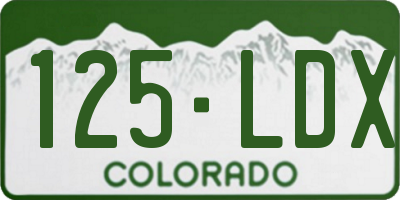 CO license plate 125LDX