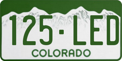 CO license plate 125LED