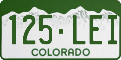 CO license plate 125LEI