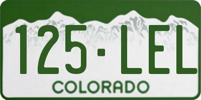 CO license plate 125LEL
