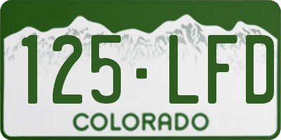 CO license plate 125LFD