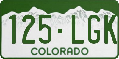 CO license plate 125LGK