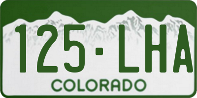 CO license plate 125LHA